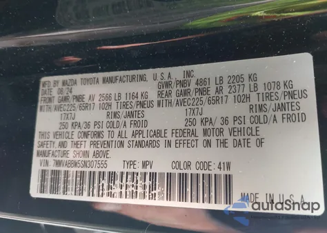 2025 Mazda Cx-50 2.5 S Preferred Package from USA, damaged, VIN 7MMVABBM5SN307555